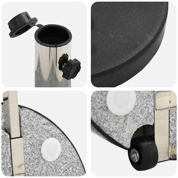 Parasolfod Sort 45 x 45 x 37.5 cm Granit