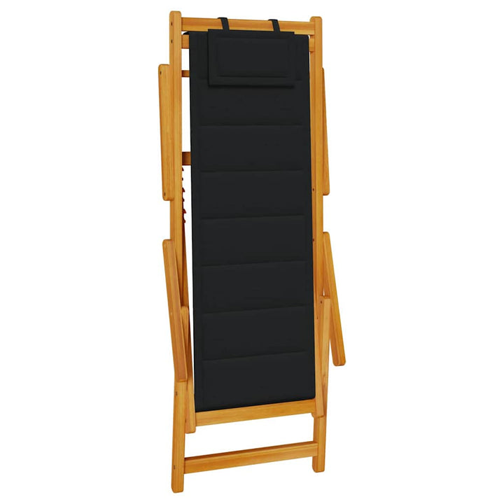 Strandstol 2 pcs Brun 61.5 x 123 x 82cm Massivt akacietræ