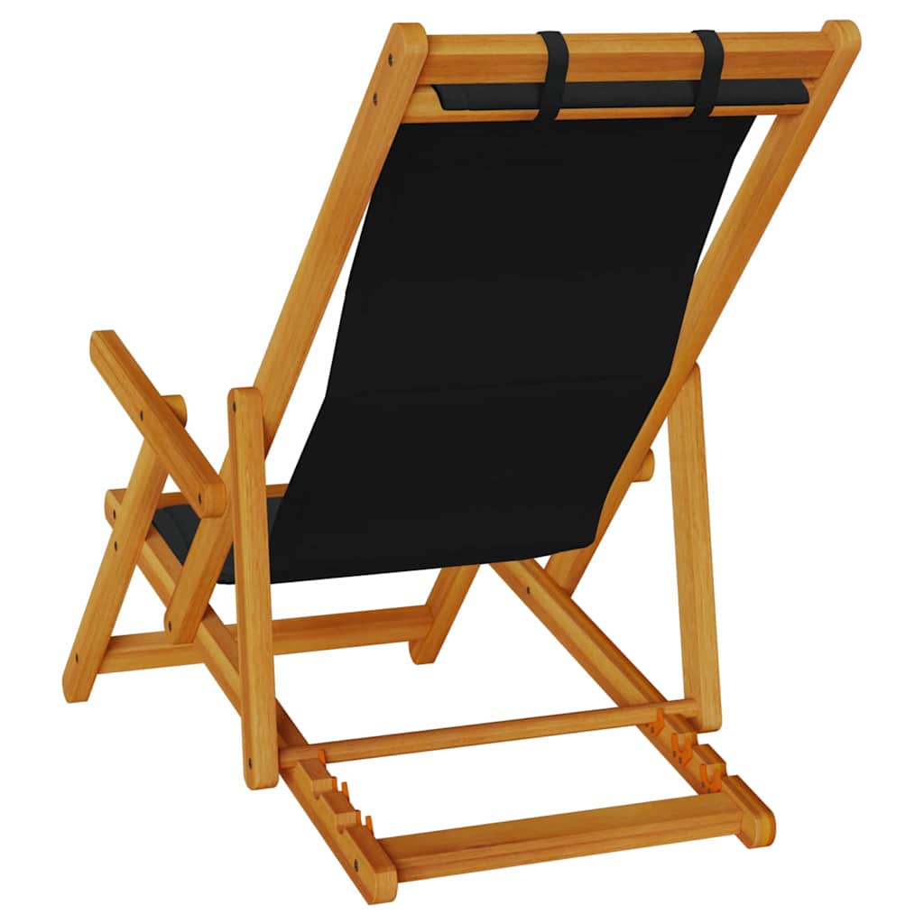Strandstol 2 pcs Brun 61.5 x 123 x 82cm Massivt akacietræ