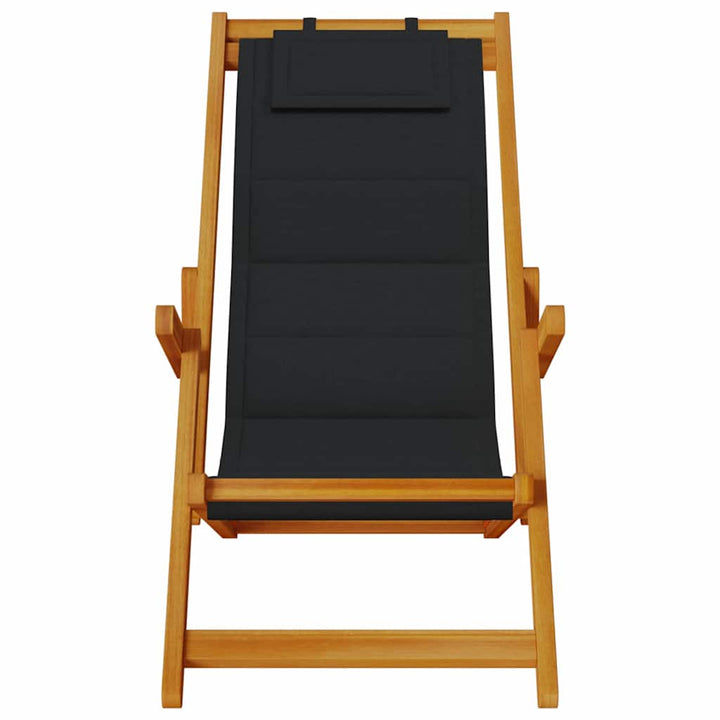 Strandstol 2 pcs Brun 61.5 x 123 x 82cm Massivt akacietræ