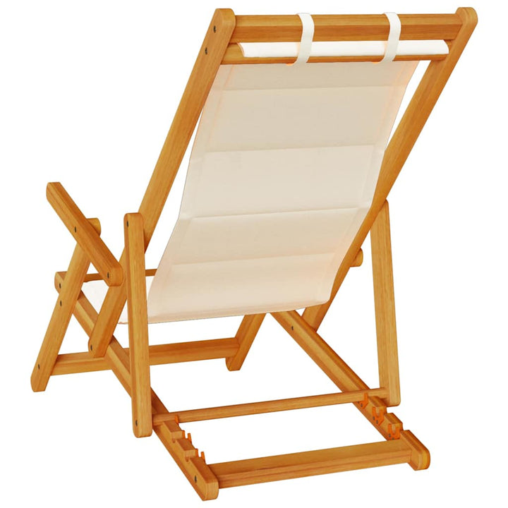 Strandstol 2 pcs Brun 61.5 x 123 x 82cm Massivt akacietræ
