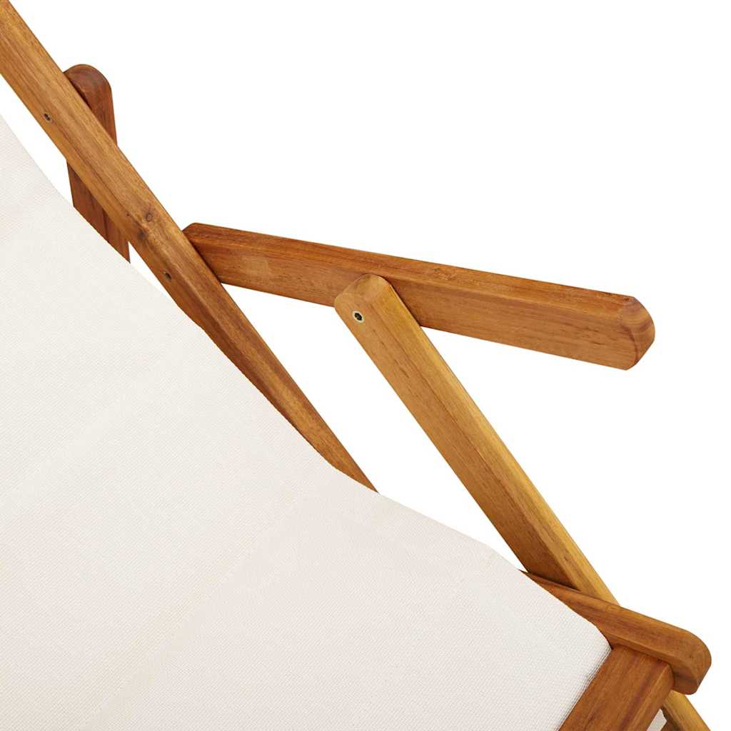 Strandstol 2 pcs Brun 61.5 x 123 x 82cm Massivt akacietræ