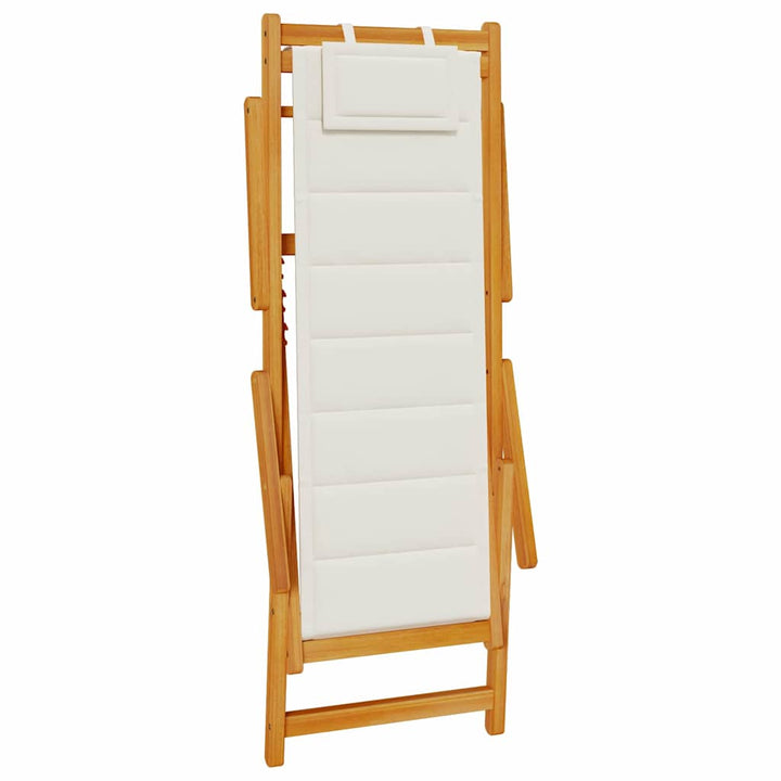 Strandstol 2 pcs Brun 61.5 x 123 x 82cm Massivt akacietræ