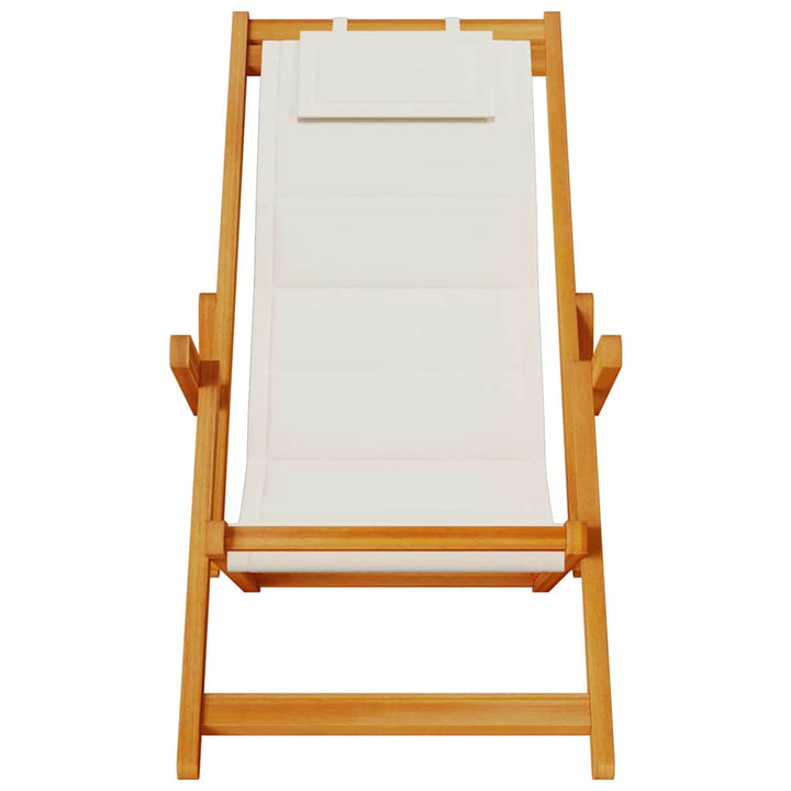 Strandstol 2 pcs Brun 61.5 x 123 x 82cm Massivt akacietræ