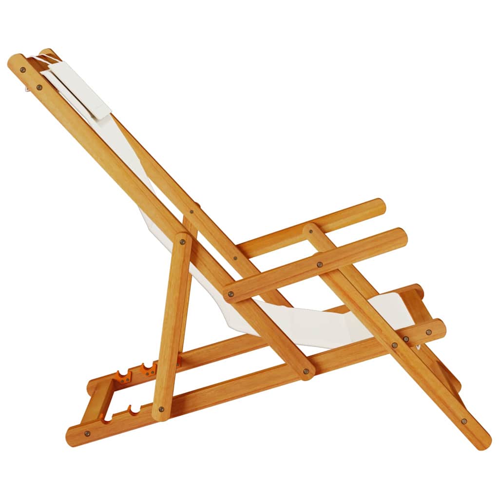 Strandstol 2 pcs Brun 61.5 x 123 x 82cm Massivt akacietræ