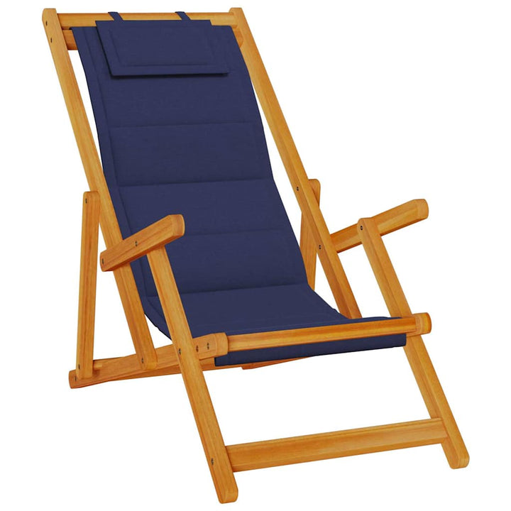 Strandstol 2 pcs Brun 61.5 x 123 x 82cm Massivt akacietræ