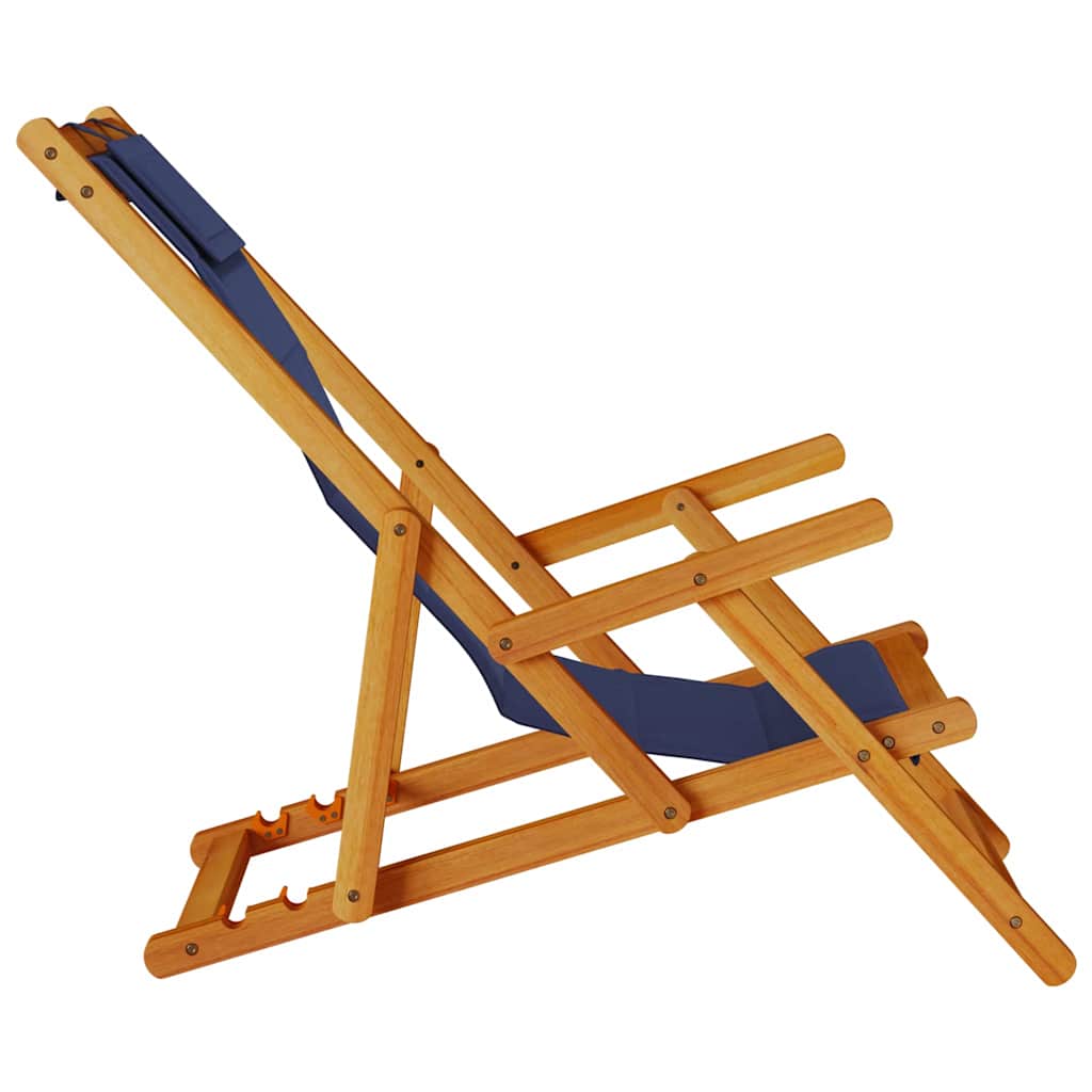 Strandstol 2 pcs Brun 61.5 x 123 x 82cm Massivt akacietræ