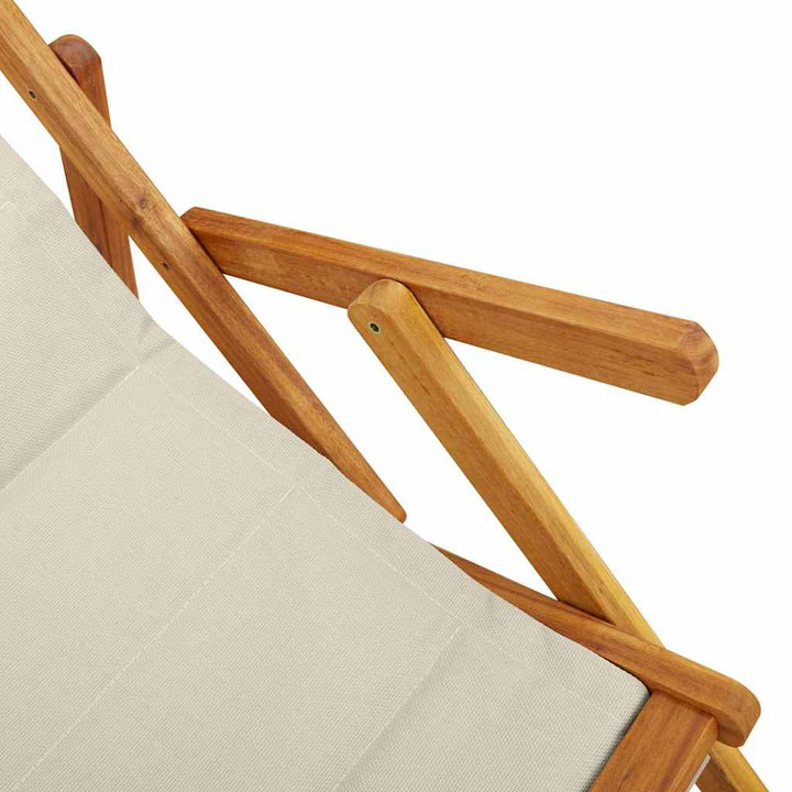 Strandstol 2 pcs Brun 61.5 x 123 x 82cm Massivt akacietræ