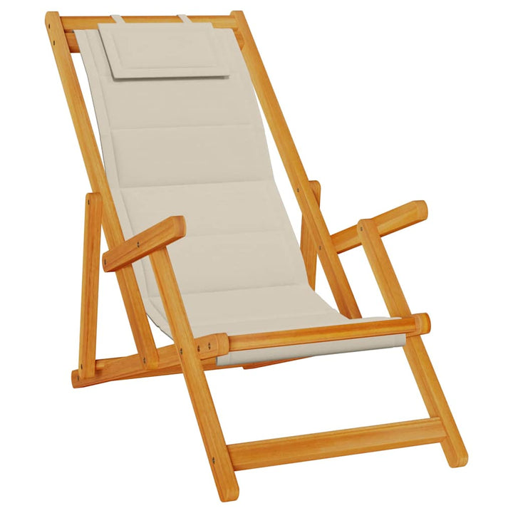 Strandstol 2 pcs Brun 61.5 x 123 x 82cm Massivt akacietræ
