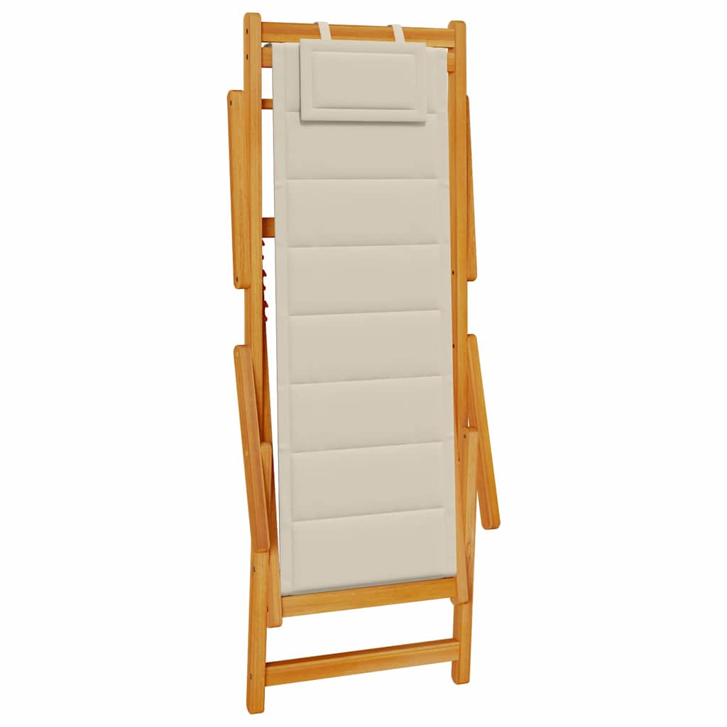 Strandstol 2 pcs Brun 61.5 x 123 x 82cm Massivt akacietræ