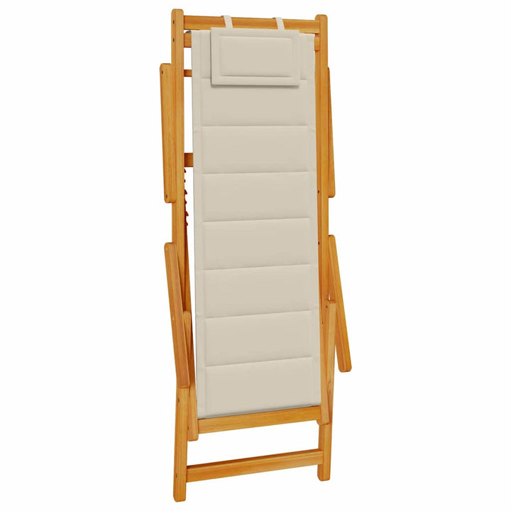 Strandstol 2 pcs Brun 61.5 x 123 x 82cm Massivt akacietræ