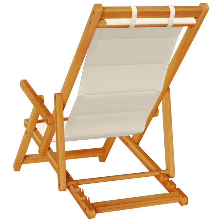 Strandstol 2 pcs Brun 61.5 x 123 x 82cm Massivt akacietræ
