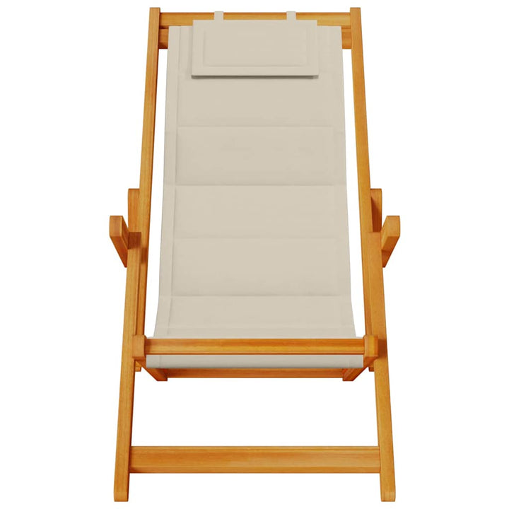 Strandstol 2 pcs Brun 61.5 x 123 x 82cm Massivt akacietræ