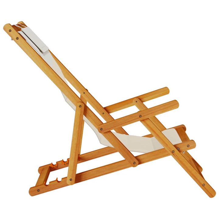 Strandstol 2 pcs Brun 61.5 x 123 x 82cm Massivt akacietræ