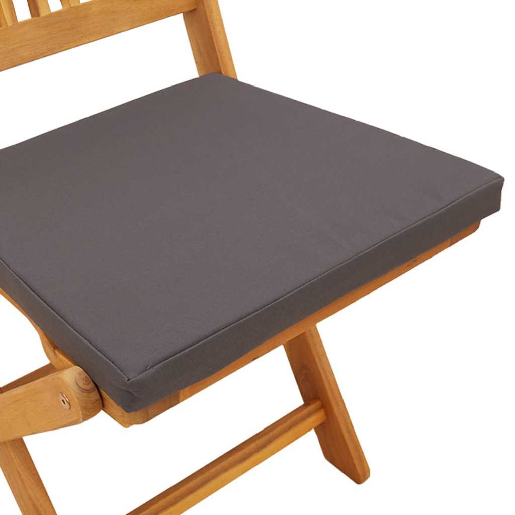 Sammenklappelig stol med pude 6 pcs Grå 49 x 57.5 x 92cm
