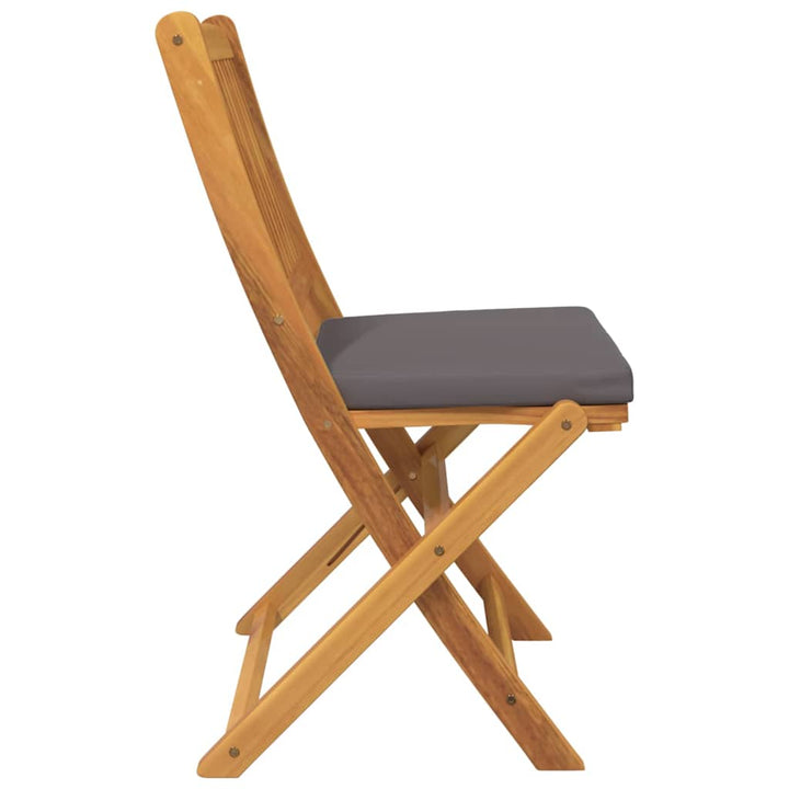 Sammenklappelig stol med pude 6 pcs Grå 49 x 57.5 x 92cm