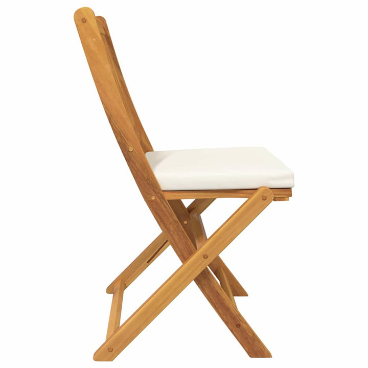 Sammenklappelig stol med pude 8 pcs Hvid 49 x 57.5 x 92cm