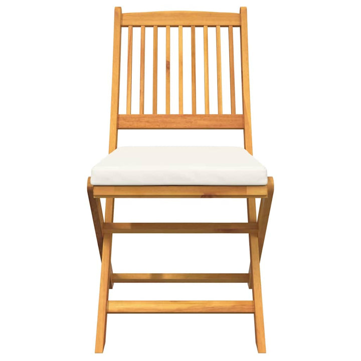 Sammenklappelig stol med pude 8 pcs Hvid 49 x 57.5 x 92cm