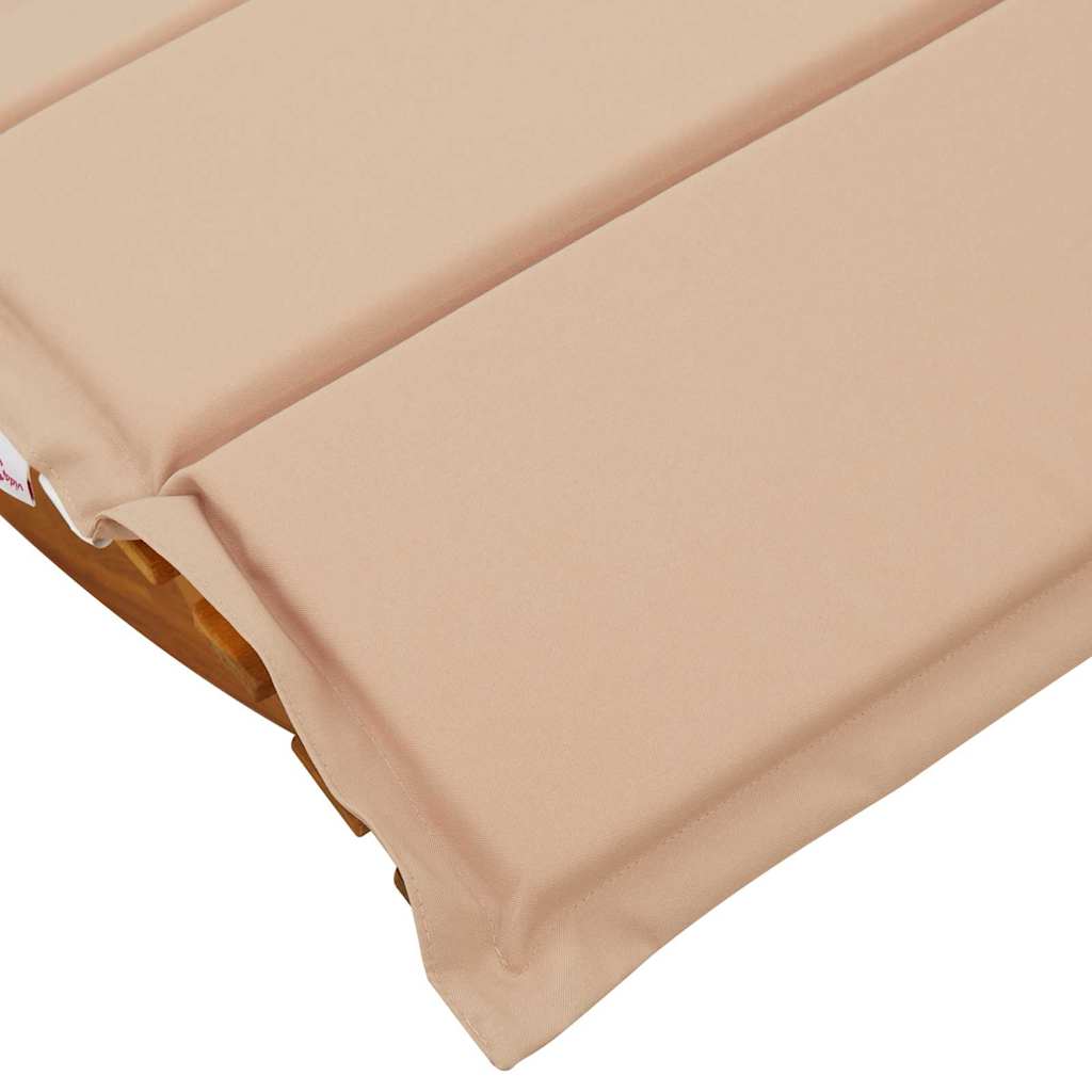 Solstol med pude 2 pcs Brun 60 x 154 x 74cm Massivt akacietræ