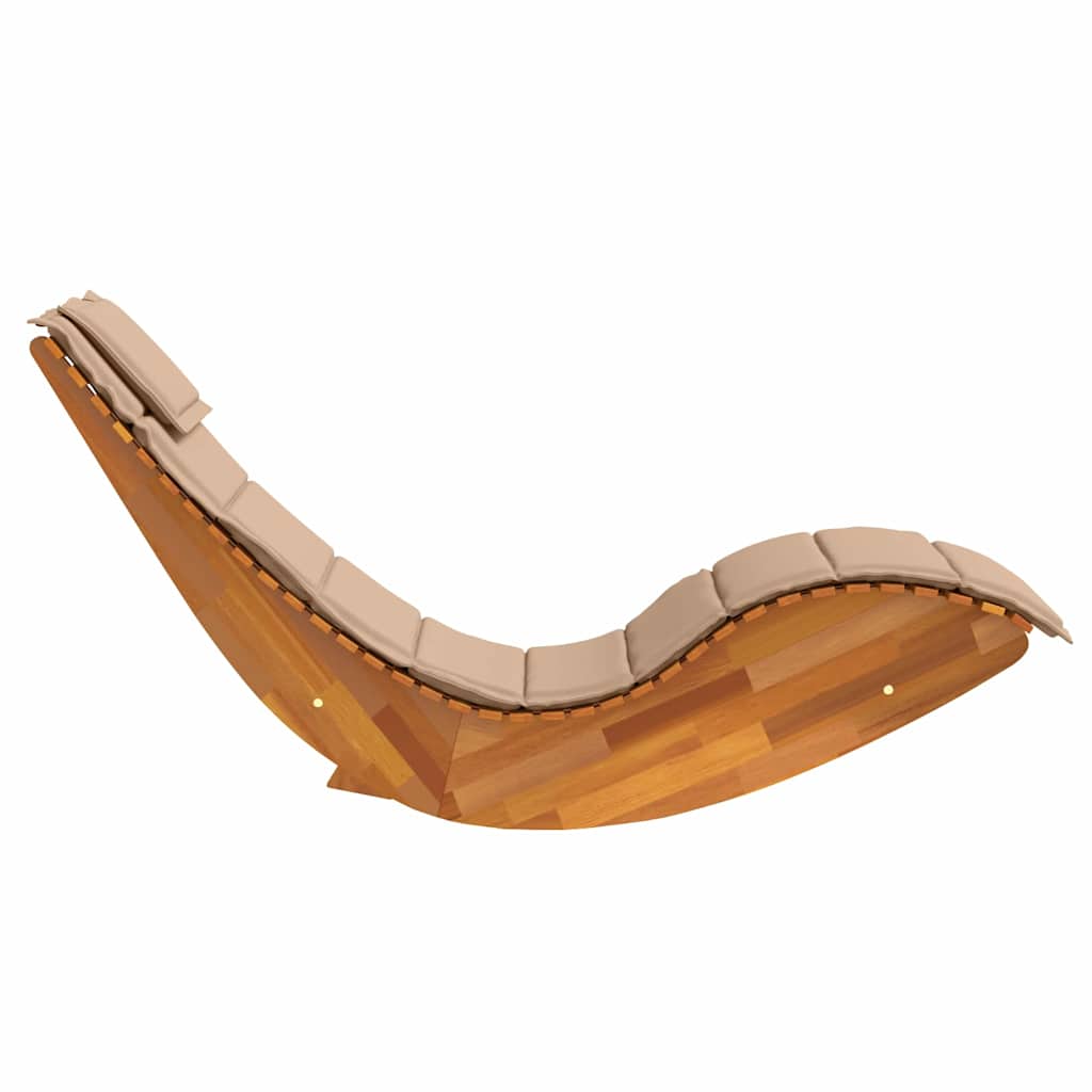 Solstol med pude 2 pcs Brun 60 x 154 x 74cm Massivt akacietræ