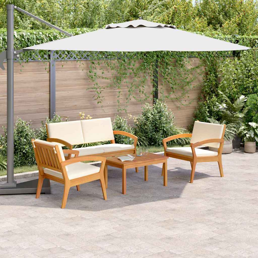 Bistrosæt 4 pcs Brun 75 x 45 x 38cm Massivt akacietræ