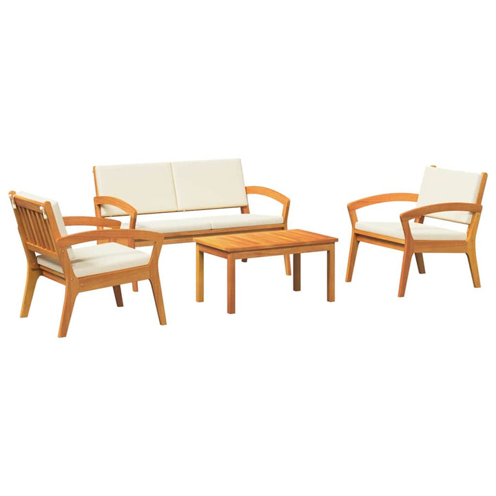 Bistrosæt 4 pcs Brun 75 x 45 x 38cm Massivt akacietræ