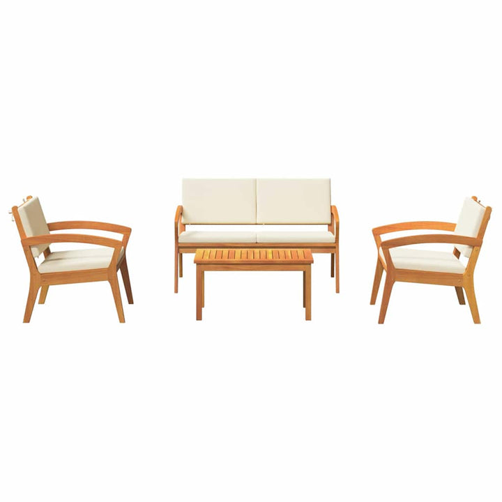Bistrosæt 4 pcs Brun 75 x 45 x 38cm Massivt akacietræ