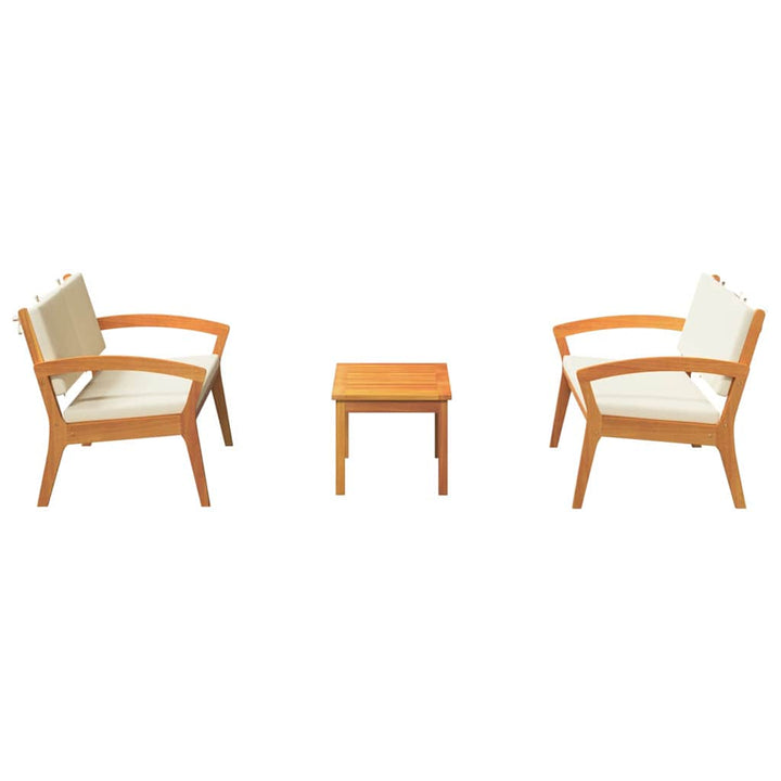 Bistrosæt 3 pcs Brun 75 x 45 x 38cm Massivt akacietræ
