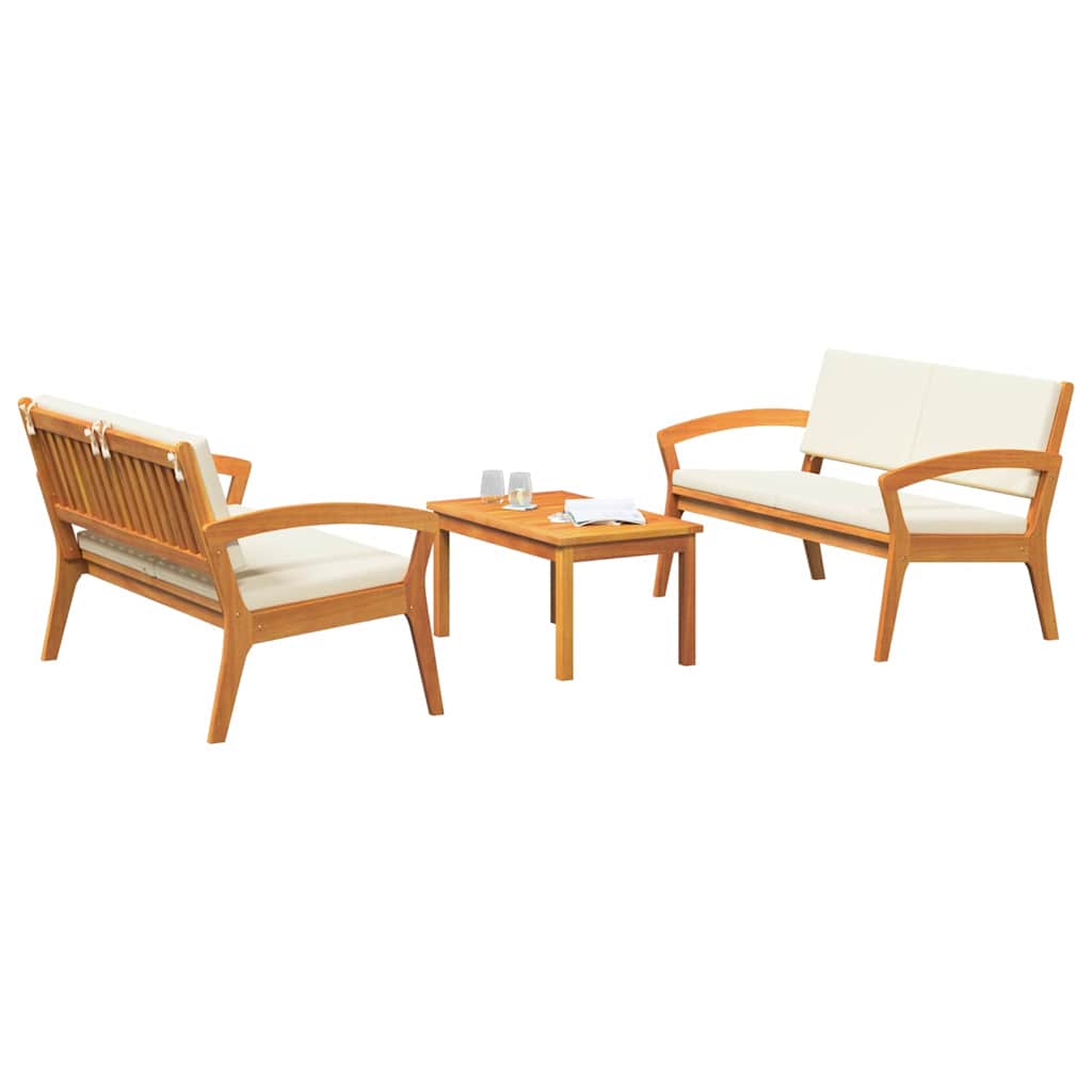 Bistrosæt 3 pcs Brun 75 x 45 x 38cm Massivt akacietræ