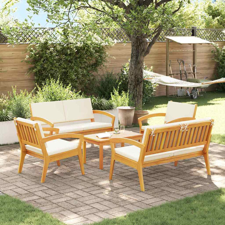 Bistrosæt 5 pcs Brun 75 x 45 x 38cm Massivt akacietræ