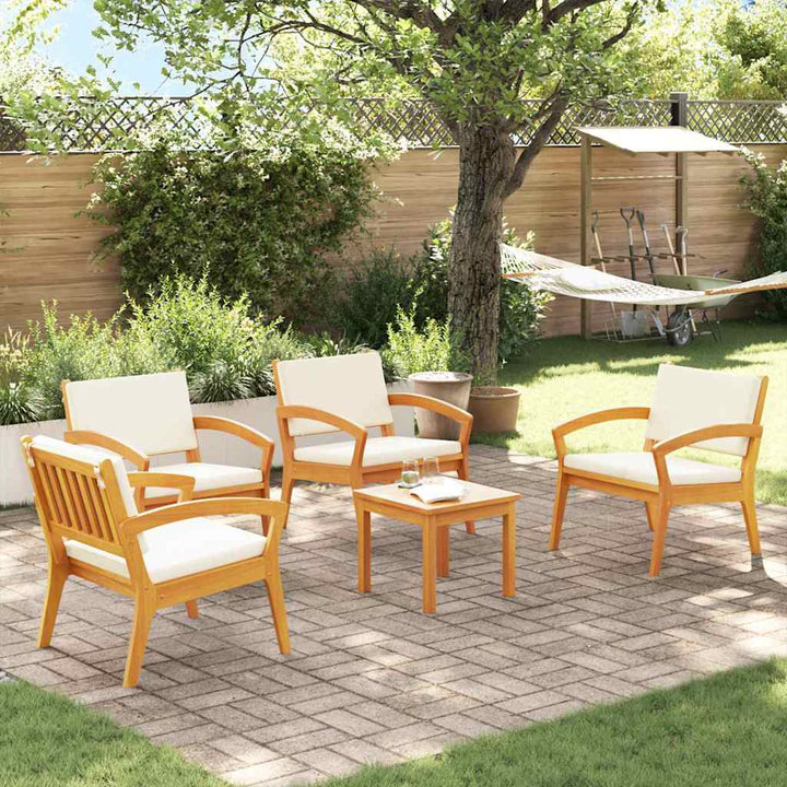 Bistrosæt 5 pcs Brun 45 x 45 x 38cm Massivt akacietræ