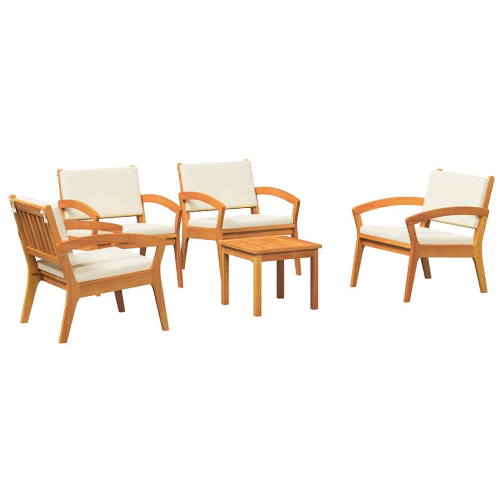 Bistrosæt 5 pcs Brun 45 x 45 x 38cm Massivt akacietræ