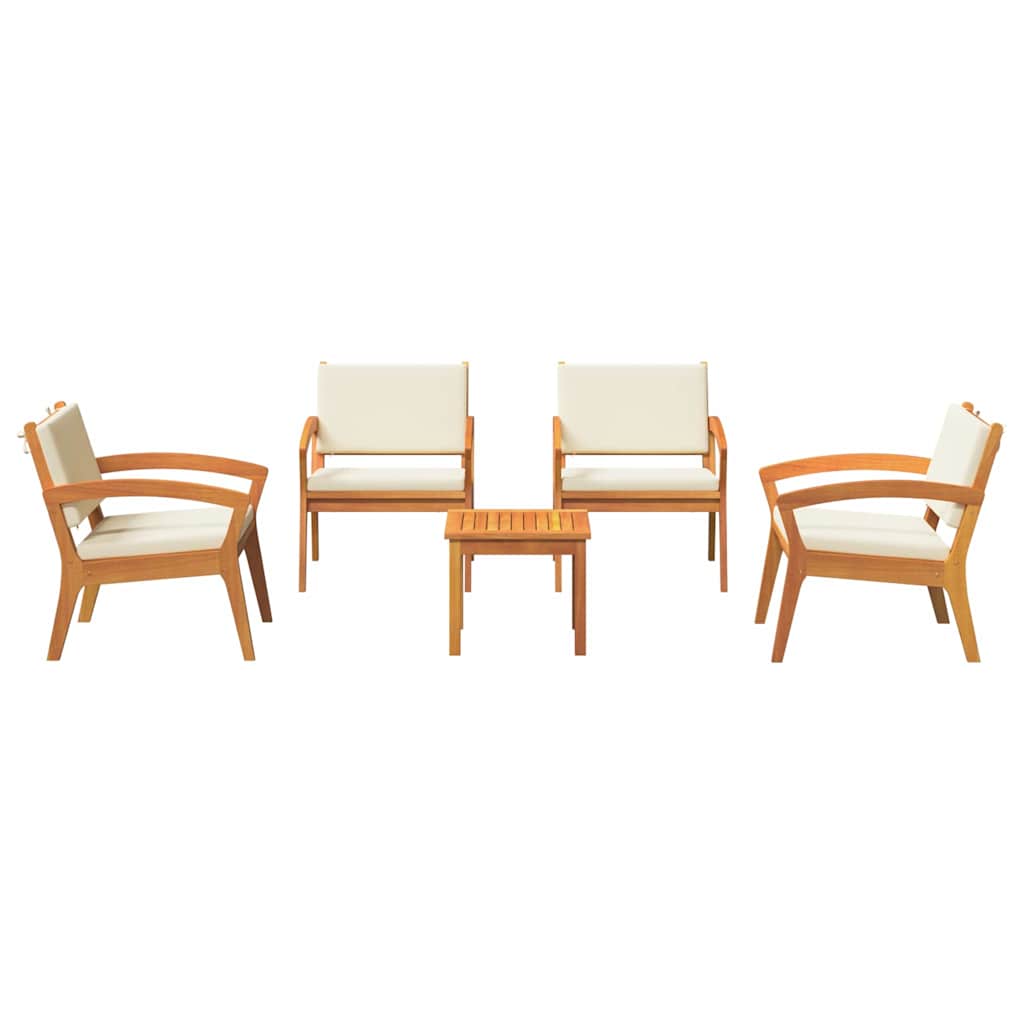 Bistrosæt 5 pcs Brun 45 x 45 x 38cm Massivt akacietræ