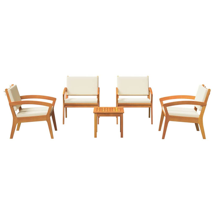 Bistrosæt 5 pcs Brun 45 x 45 x 38cm Massivt akacietræ
