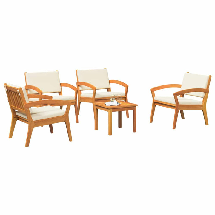 Bistrosæt 5 pcs Brun 45 x 45 x 38cm Massivt akacietræ