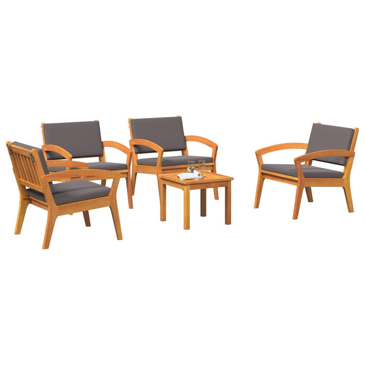 Bistrosæt 3 pcs Brun 45 x 45 x 38cm Massivt akacietræ