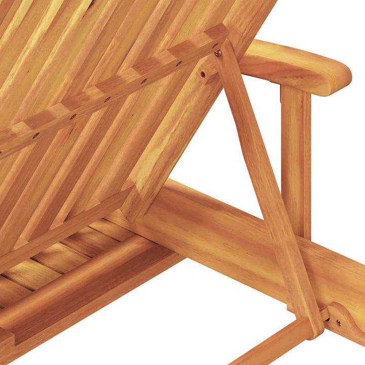 Solstol 2 pcs Gråbrun 200 x 67 x 84cm Massivt akacietræ