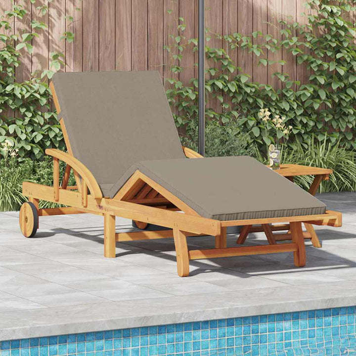 Solstol med pude 2 pcs Gråbrun 40 x 40 x 40cm Massivt akacietræ