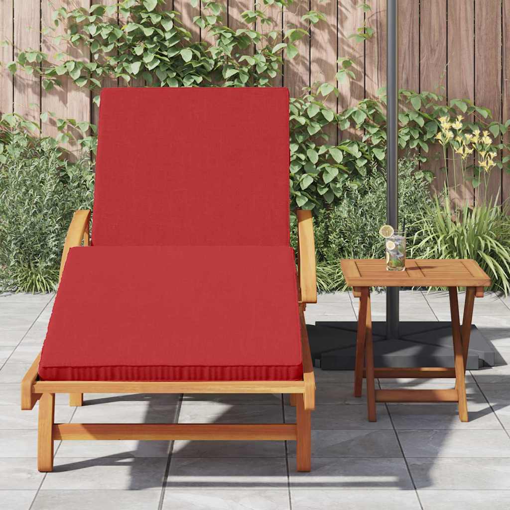 Solstol med pude 2 pcs Rød 40 x 40 x 40cm Massivt akacietræ