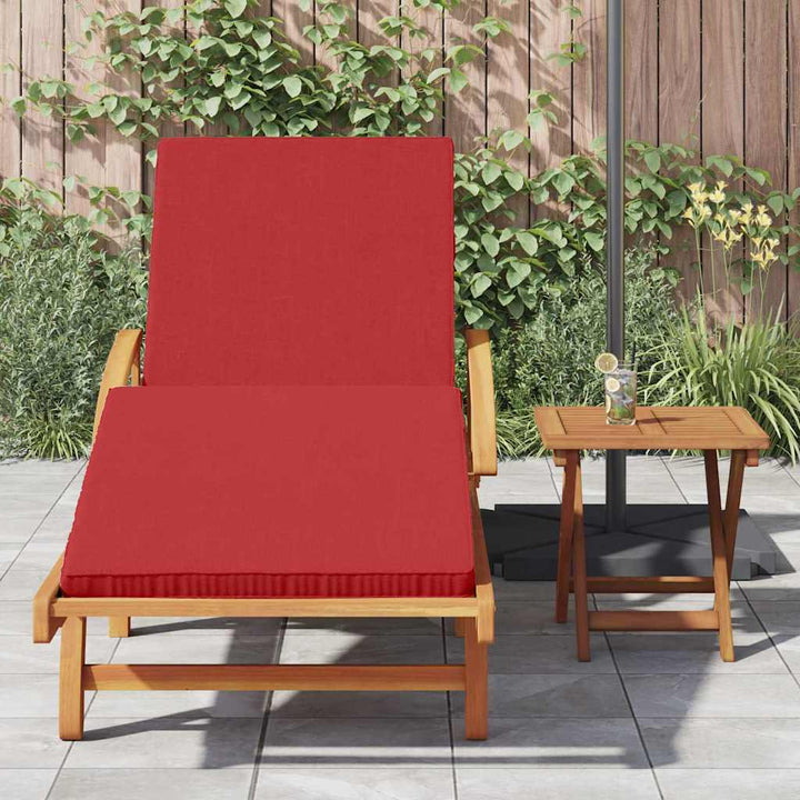 Solstol med pude 2 pcs Rød 40 x 40 x 40cm Massivt akacietræ