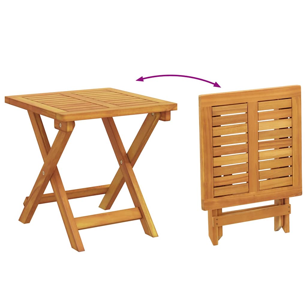 Solstol med pude 2 pcs Rød 40 x 40 x 40cm Massivt akacietræ