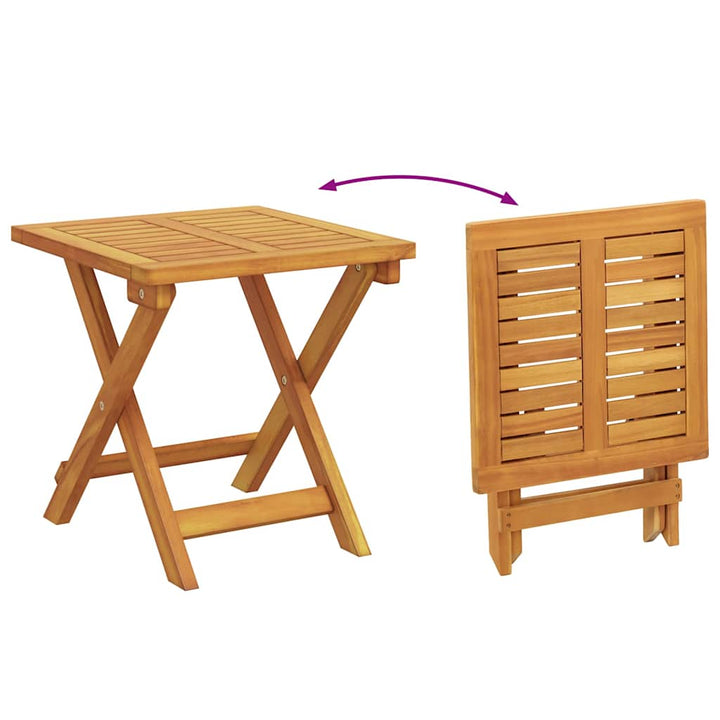 Solstol med pude 2 pcs Rød 40 x 40 x 40cm Massivt akacietræ