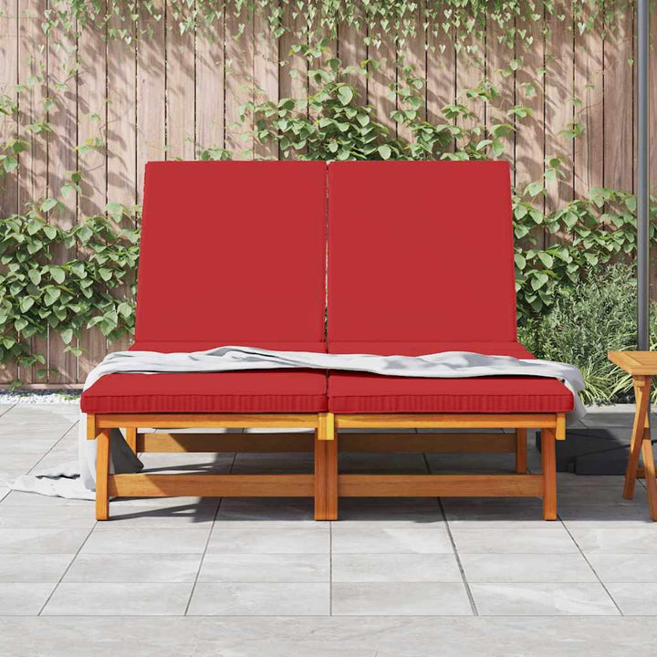 Solstol med pude Brun 125 x 200 x 84cm Massivt akacietræ