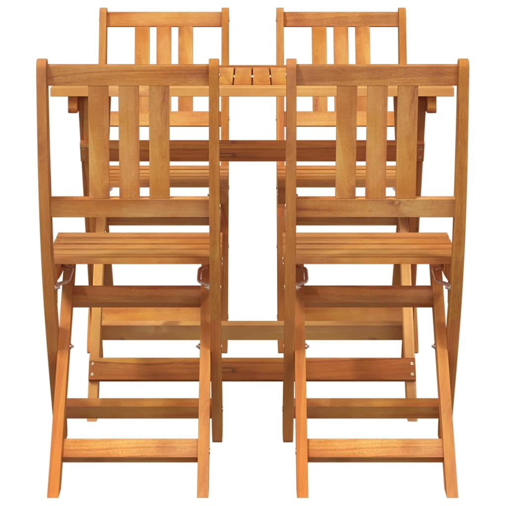 Have Bistro Sæt 5 pcs Brun Massivt akacietræ