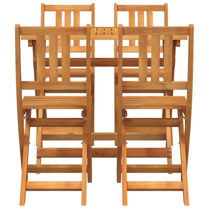 Have Bistro Sæt 5 pcs Brun Massivt akacietræ