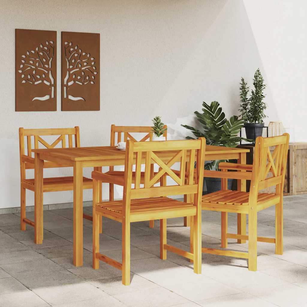 Have Stol 4 pcs Brun 56 x 56 x 90cm Massivt akacietræ