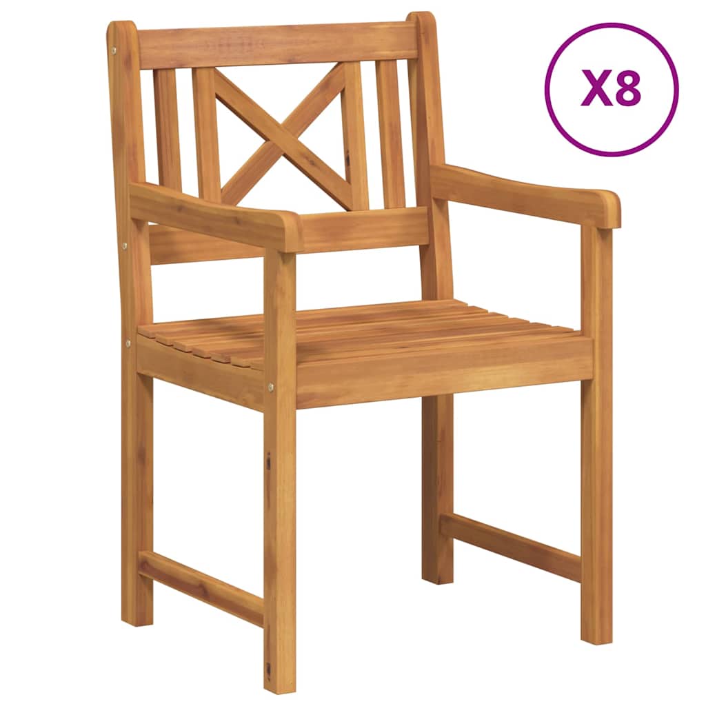 Have Stol 8 pcs Brun 56 x 56 x 90cm Massivt akacietræ