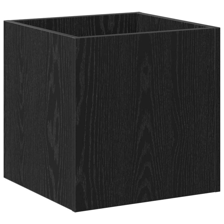 Entremøbelsæt 5 pcs Sort egetræ og sølv 80 x 30.5 x 40 cm