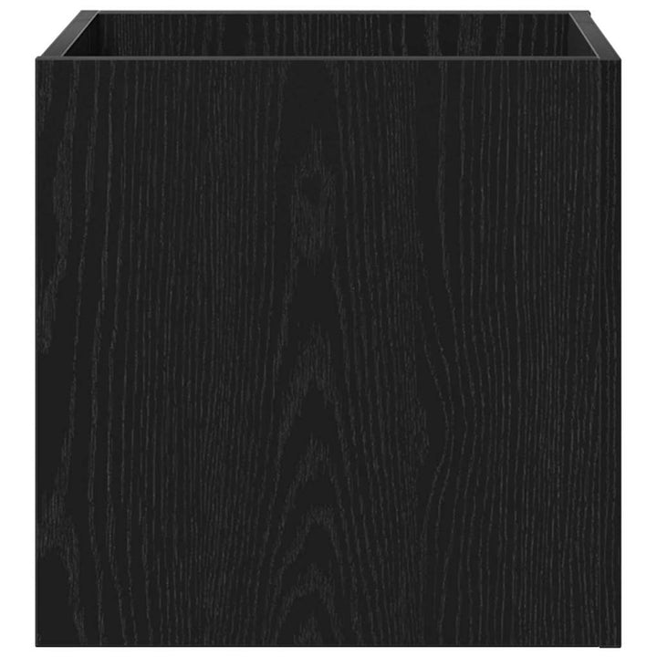 Entremøbelsæt 5 pcs Sort egetræ og sølv 80 x 30.5 x 40 cm