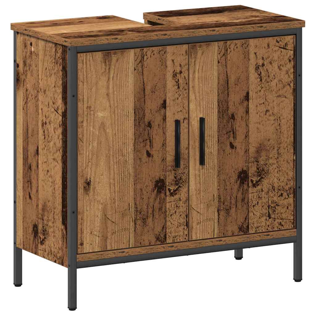Badeværelsesmøbel sæt med hylde 2 pcs Brun 60 x 30 x 60 cm